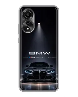 Чехол для OPPO A78 (4G) с картинкой «BMW сквозь ночной город» Чехол для OPPO A78 (4G) с картинкой «BMW сквозь ночной город»