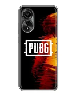Чехол для OPPO A78 (4G) с картинкой «Яркий логотип PUBG»