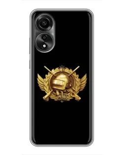Чехол для OPPO A78 (4G) с картинкой «PUBG — оранжевый градиент»