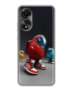 Чехол для OPPO A78 (4G) с картинкой «Among Us — 3D стиль»
