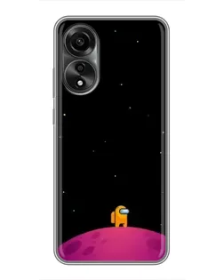Чехол для OPPO A78 (4G) с картинкой «Одинокий герой на планете»