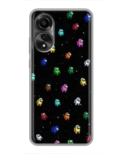 Чехол для OPPO A78 (4G) с картинкой «Экипаж Among Us»