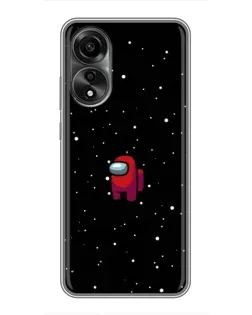 Чехол для OPPO A78 (4G) с картинкой «Красный Among Us» Чехол для OPPO A78 (4G) с картинкой «Красный Among Us»