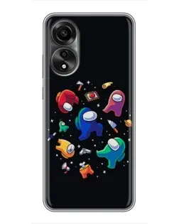 Чехол для OPPO A78 (4G) с картинкой «Among Us космос» Чехол для OPPO A78 (4G) с картинкой «Among Us космос»