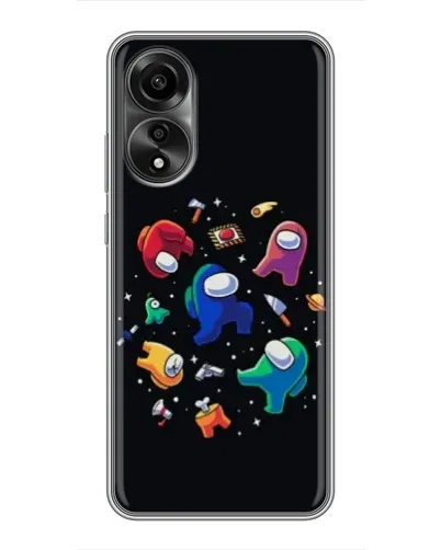 Чехол для OPPO A78 (4G) с картинкой «Among Us космос» Чехол для OPPO A78 (4G) с картинкой «Among Us космос»
