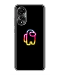 Чехол для OPPO A78 (4G) с картинкой «Among Us градиент» Чехол для OPPO A78 (4G) с картинкой «Among Us градиент»