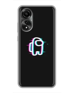 Чехол для OPPO A78 (4G) с картинкой «Among Us неон» Чехол для OPPO A78 (4G) с картинкой «Among Us неон»