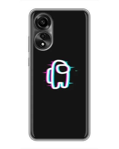 Чехол для OPPO A78 (4G) с картинкой «Among Us неон» Чехол для OPPO A78 (4G) с картинкой «Among Us неон»