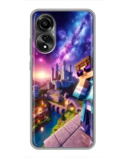 Чехол для OPPO A78 (4G) с картинкой «Стив и космос» Чехол для OPPO A78 (4G) с картинкой «Стив и космос»
