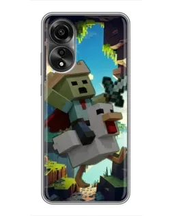 Чехол для OPPO A78 (4G) с картинкой «Стив и гусь» Чехол для OPPO A78 (4G) с картинкой «Стив и гусь»