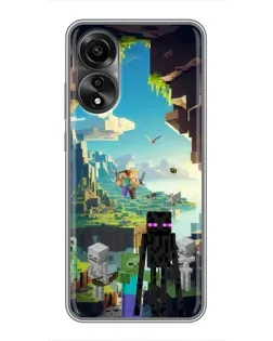 Чехол для OPPO A78 (4G) с картинкой «Эндермен в лесу» Чехол для OPPO A78 (4G) с картинкой «Эндермен в лесу»