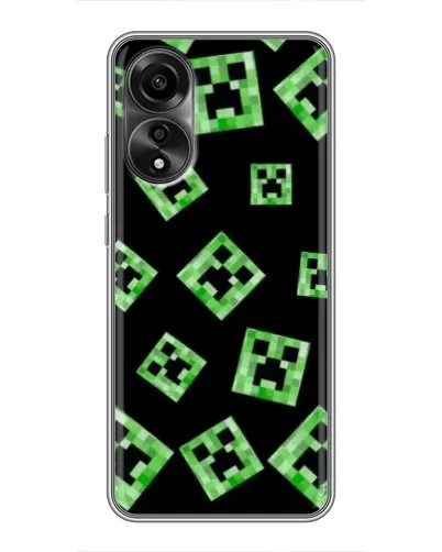 Чехол для OPPO A78 (4G) с картинкой «Паттерн с криперами» Чехол для OPPO A78 (4G) с картинкой «Паттерн с криперами»