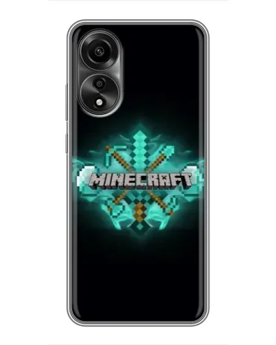 Чехол для OPPO A78 (4G) с картинкой «Minecraft Diamond лого» Чехол для OPPO A78 (4G) с картинкой «Minecraft Diamond лого»