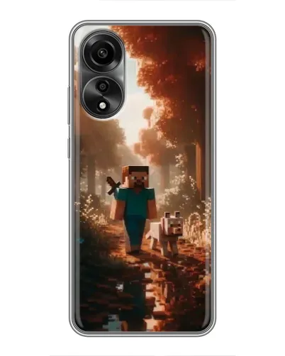 Чехол для OPPO A78 (4G) с картинкой «Стив в лесу» Чехол для OPPO A78 (4G) с картинкой «Стив в лесу»