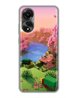 Чехол для OPPO A78 (4G) с картинкой «Розовое дерево Minecraft» Чехол для OPPO A78 (4G) с картинкой «Розовое дерево Minecraft»