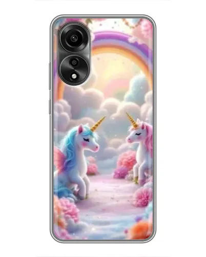 Чехол для OPPO A78 (4G) с картинкой «Радуга и единороги» Чехол для OPPO A78 (4G) с картинкой «Радуга и единороги»