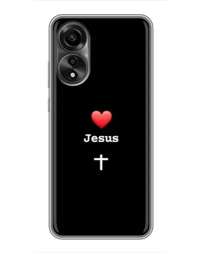 Чехол для OPPO A78 (4G) с картинкой «Сердце - Jesus» Чехол для OPPO A78 (4G) с картинкой «Сердце - Jesus»