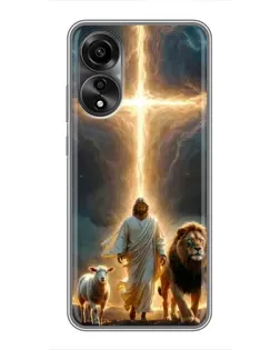 Чехол для OPPO A78 (4G) с картинкой «Лев Иуды и Свет»