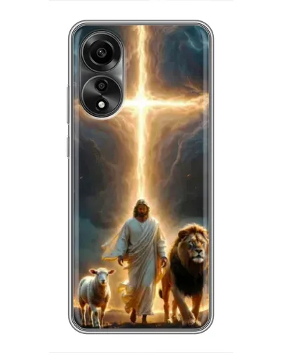 Чехол для OPPO A78 (4G) с картинкой «Лев Иуды и Свет» Чехол для OPPO A78 (4G) с картинкой «Лев Иуды и Свет»