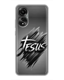 Чехол для OPPO A78 (4G) с картинкой «Надпись Jesus Graffiti»