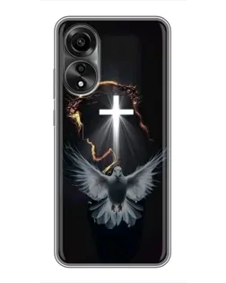 Чехол для OPPO A78 (4G) с картинкой «Голубь и Свет»