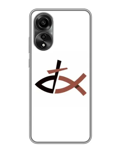 Чехол для OPPO A78 (4G) с картинкой «Рыба и крест» Чехол для OPPO A78 (4G) с картинкой «Рыба и крест»