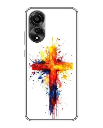 Чехол для OPPO A78 (4G) с картинкой «Акварельный крест» Чехол для OPPO A78 (4G) с картинкой «Акварельный крест»