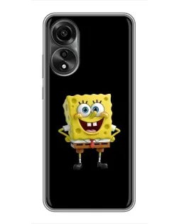 Чехол для OPPO A78 (4G) с картинкой «Классический Губка Боб»