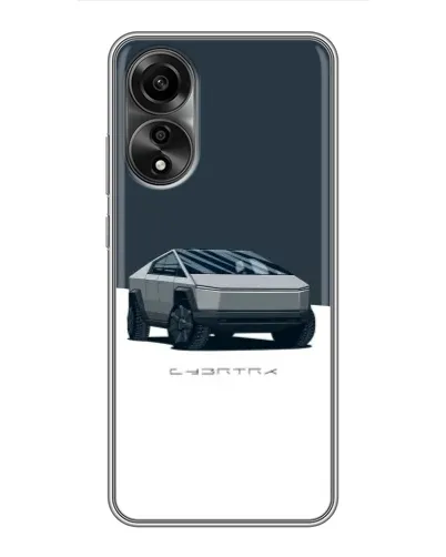 Чехол для OPPO A78 (4G) с картинкой «Серебристый Cybertruck Tesla» Чехол для OPPO A78 (4G) с картинкой «Серебристый Cybertruck Tesla»