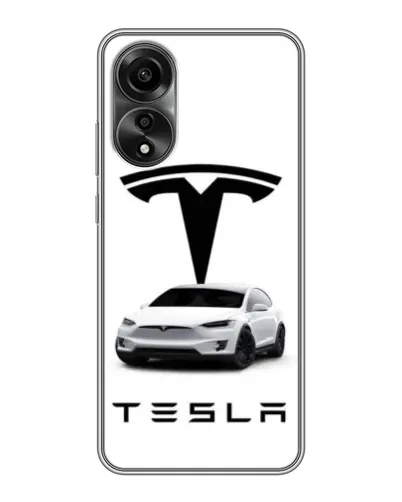 Чехол для OPPO A78 (4G) с картинкой «Tesla White Style» Чехол для OPPO A78 (4G) с картинкой «Tesla White Style»