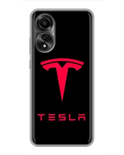 Чехол для OPPO A78 (4G) с картинкой «Tesla Red Logo» Чехол для OPPO A78 (4G) с картинкой «Tesla Red Logo»