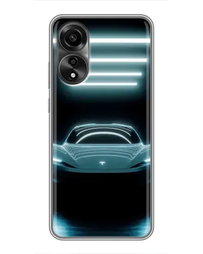 Чехол для OPPO A78 (4G) с картинкой «Tesla в неоне» Чехол для OPPO A78 (4G) с картинкой «Tesla в неоне»