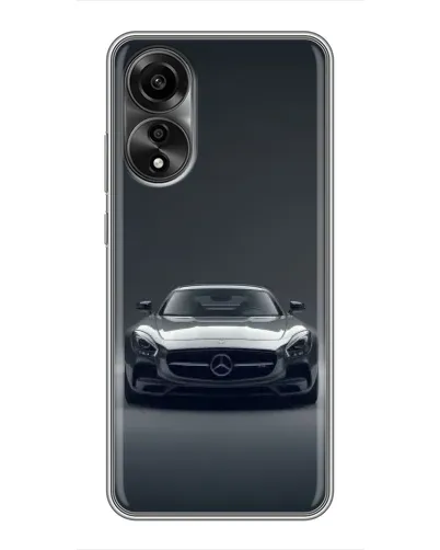 Чехол для OPPO A78 (4G) с картинкой «Mercedes на черном» Чехол для OPPO A78 (4G) с картинкой «Mercedes на черном»