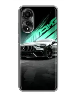Чехол для OPPO A78 (4G) с картинкой «Темный Mercedes AMG»