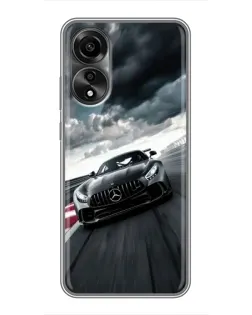 Чехол для OPPO A78 (4G) с картинкой «Гоночный Mercedes AMG»