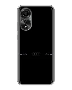 Чехол для OPPO A78 (4G) с картинкой «Audi — световой подпись»