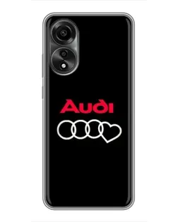 Чехол для OPPO A78 (4G) с картинкой «Логотип Audi Heart»