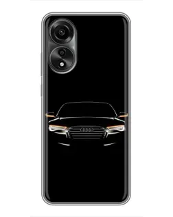 Чехол для OPPO A78 (4G) с картинкой «Audi — ночной контур»