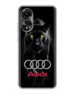 Чехол для OPPO A78 (4G) с картинкой «Пантера и Audi»