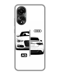 Чехол для OPPO A78 (4G) с картинкой «Audi — контрастный дизайн»
