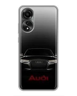 Чехол для OPPO A78 (4G) с картинкой «Audi — градиентный контур»