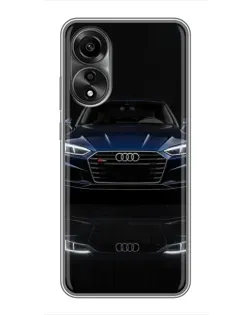 Чехол для OPPO A78 (4G) с картинкой «Audi — ночное отражение»