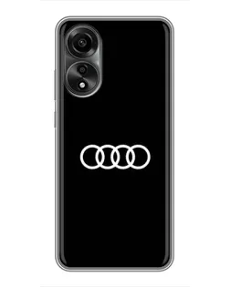 Чехол для OPPO A78 (4G) с картинкой «Audi White Logo»