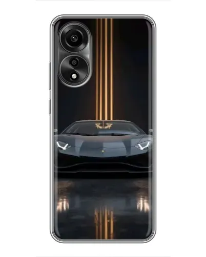 Чехол для OPPO A78 (4G) с картинкой «Lamborghini золотые линии»