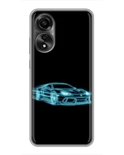 Чохол для OPPO A78 (4G) з картинкою «Неоновий контур Lamborghini» Чохол для OPPO A78 (4G) з картинкою «Неоновий контур Lamborghini»