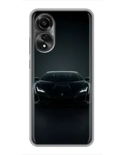 Чохол для OPPO A78 (4G) з картинкою «Чорний Lamborghini Aventador» Чохол для OPPO A78 (4G) з картинкою «Чорний Lamborghini Aventador»