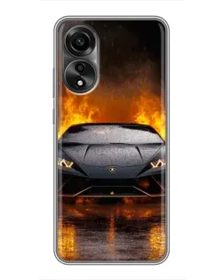 Чохол для OPPO A78 (4G) з картинкою «Lamborghini у вогні» Чохол для OPPO A78 (4G) з картинкою «Lamborghini у вогні»