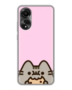 Чехол для OPPO A78 (4G) с картинкой «Pusheen и печенье» Чехол для OPPO A78 (4G) с картинкой «Pusheen и печенье»