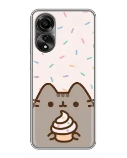 Чехол для OPPO A78 (4G) с картинкой «Пушин с кексом» Чехол для OPPO A78 (4G) с картинкой «Пушин с кексом»
