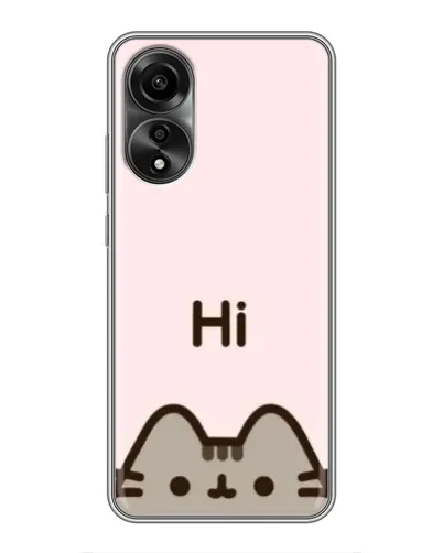 Чехол для OPPO A78 (4G) с картинкой «Пушин говорит Hi» Чехол для OPPO A78 (4G) с картинкой «Пушин говорит Hi»